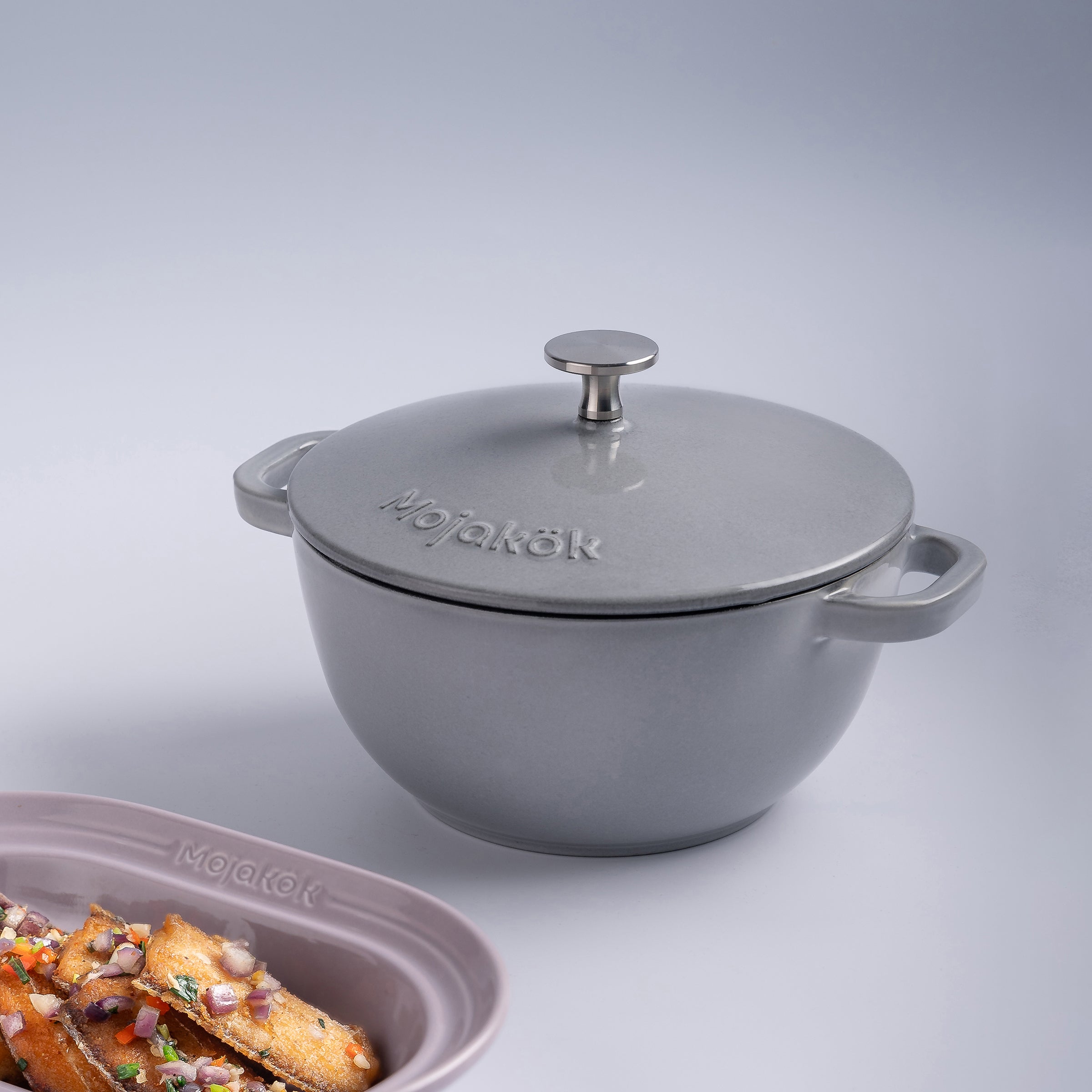 Mojakök 20cm Deep Oven 2.54QT Cocotte- Truffle white