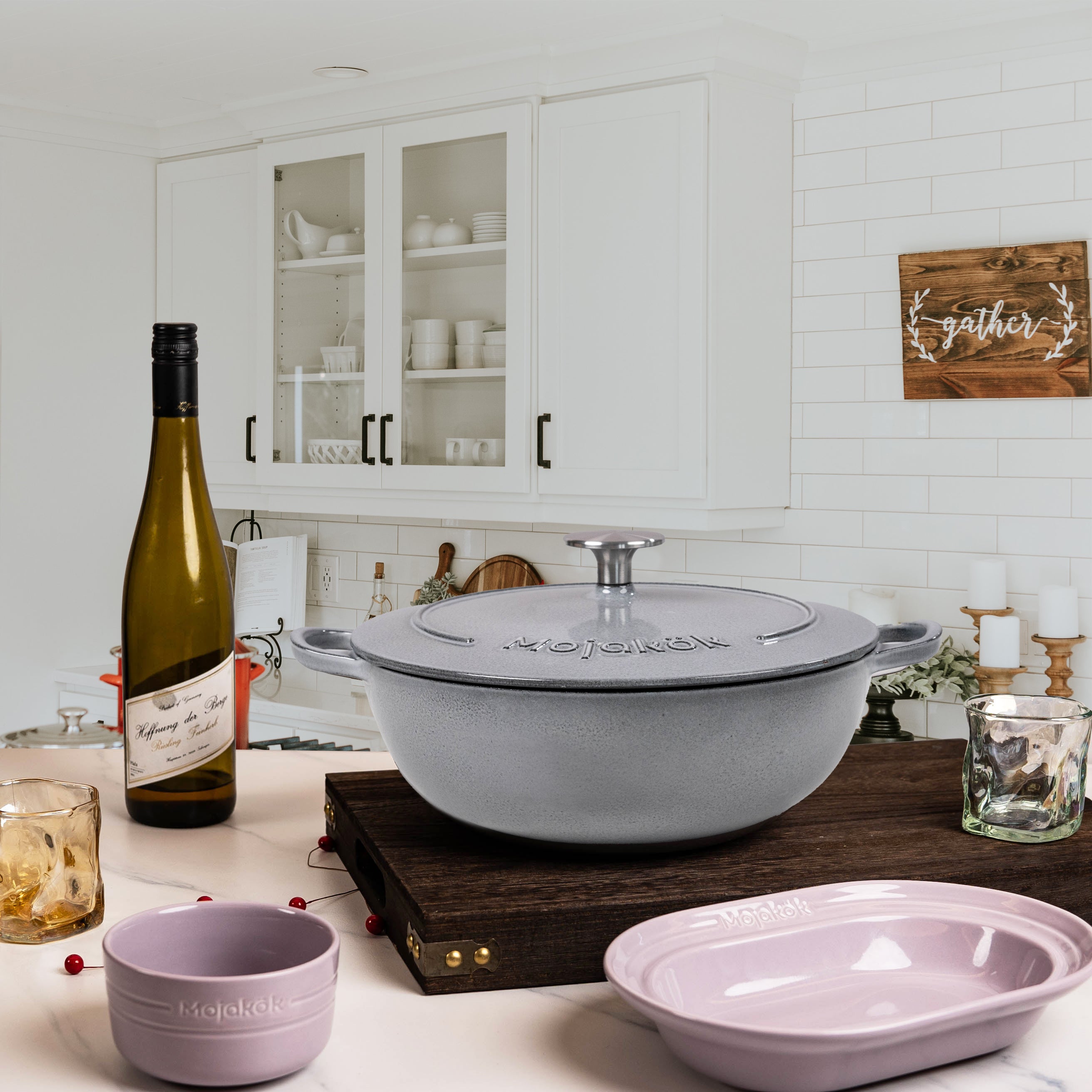 Mojakök 24cm 2.96QT Shallow Cocotte- Platinum Gray