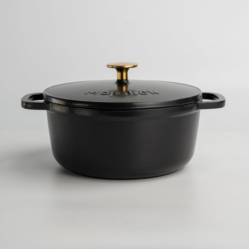 Mojakök 23cm Enameled Cast Iron Dutch Oven 4QT - Matte Black