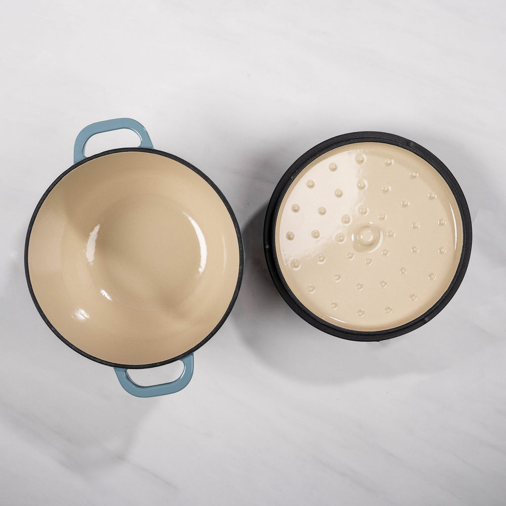 Mojakök 20cm Deep Dutch Oven 2.54QT Cocotte- Caribbean Blue