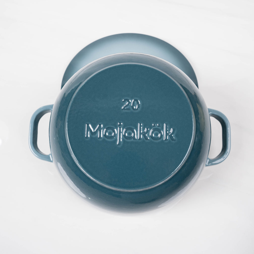 Mojakök 20cm Deep Dutch Oven 2.54QT Cocotte- Caribbean Blue